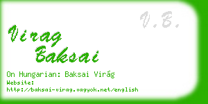 virag baksai business card